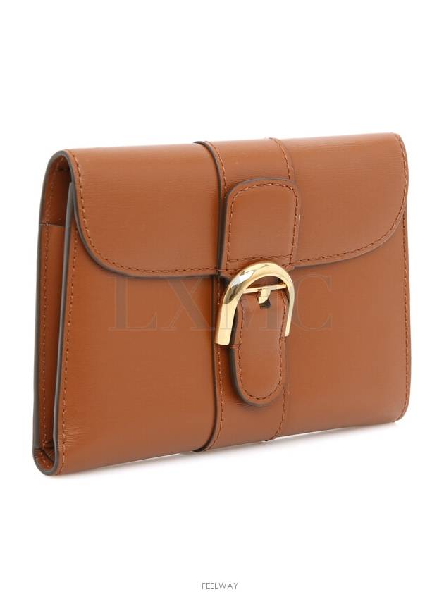 Briand compact wallet caprede gold buckle - DELVAUX - BALAAN 3