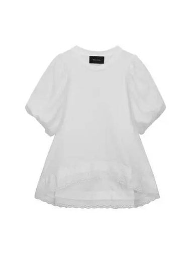 T shirt puff sleeve short black white - SIMONE ROCHA - BALAAN 1