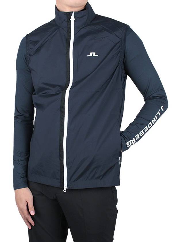 Ash Stretch Wind Light Packable Vest Navy - J.LINDEBERG - BALAAN 3