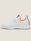 Depart Knit Calfskin Low Sneakers Blanc - HERMES - BALAAN 8