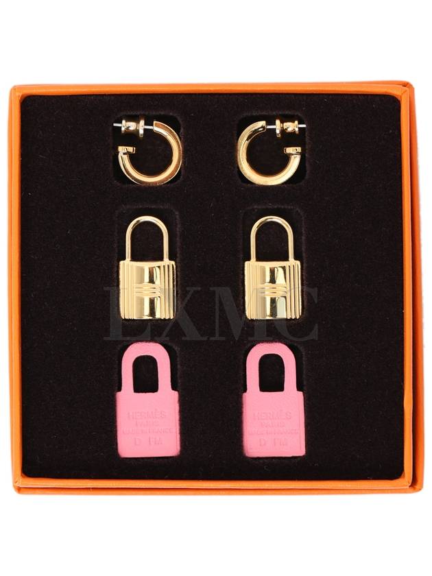 O Kelly Earrings Gold Pink H078851 - HERMES - BALAAN 8