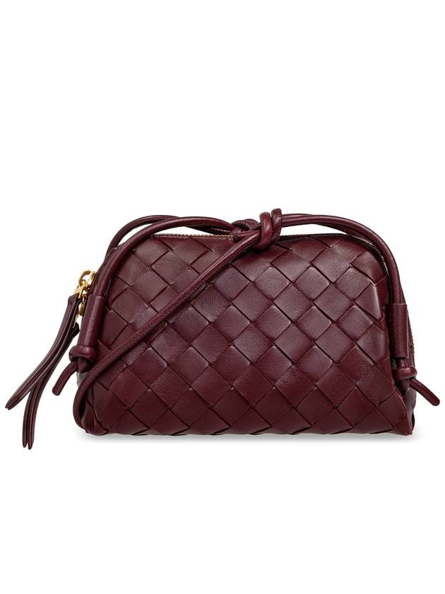 Bottega Veneta Leather Shoulder Bag, Women's, Burgundy - BOTTEGA VENETA - BALAAN 1