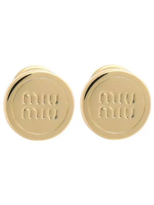 round logo earrings - MIU MIU - BALAAN 1