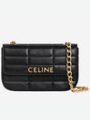 Monochrome Matelasse Chain Shoulder Bag Black - CELINE - BALAAN 2