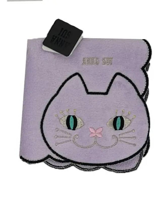 Cat embroidery handkerchief purple 109048 9502 04 - ANNA SUI - BALAAN 1