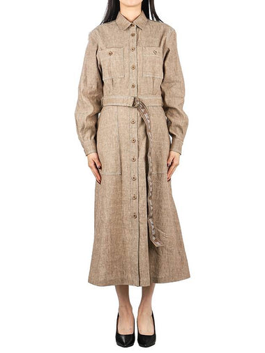 Women's Bartolo Long Dress Brown - MAX MARA - BALAAN 1