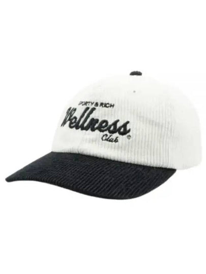 Corduroy Base Cotton Ball Cap Black White - SPORTY & RICH - BALAAN 2