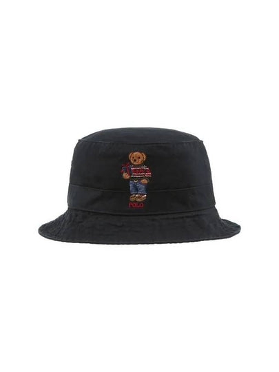 Polo Bear Bucket Hat Black - POLO RALPH LAUREN - BALAAN 2