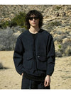 Collarless snap cardigan jacket black FJK119 - FLUKE - BALAAN 3