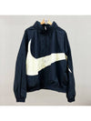 Swoosh Woven Jacket Black Coconut Milk - NIKE - BALAAN 3