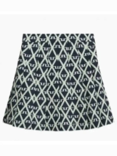 Golf Women's Adina Print Skirt Geo JL Navy - J.LINDEBERG - BALAAN 2