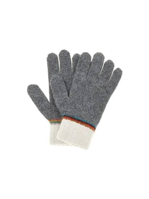 Hairy striped wool gloves charcoal gray 271309 - PAUL SMITH - BALAAN 1