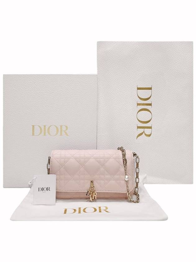 S0977ONMJ M413 Pink Cannage Lambskin Lady Phone Pouch Chain Bag - DIOR - BALAAN 10