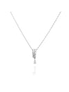 Dextera Rhodium Necklace White - SWAROVSKI - BALAAN 4