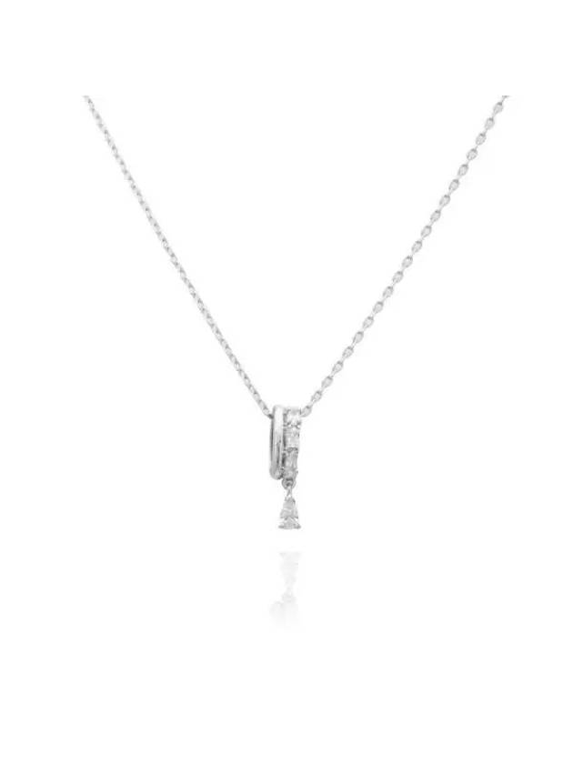 Dextera Rhodium Necklace White - SWAROVSKI - BALAAN 4