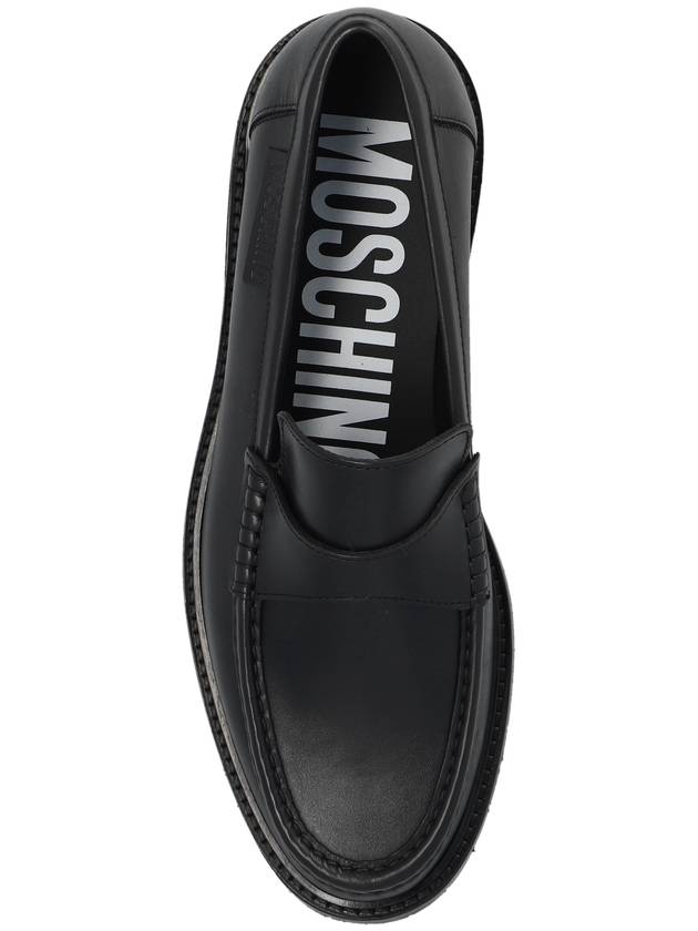 Moschino Leather Loafers, Men's, Black - MOSCHINO - BALAAN 6