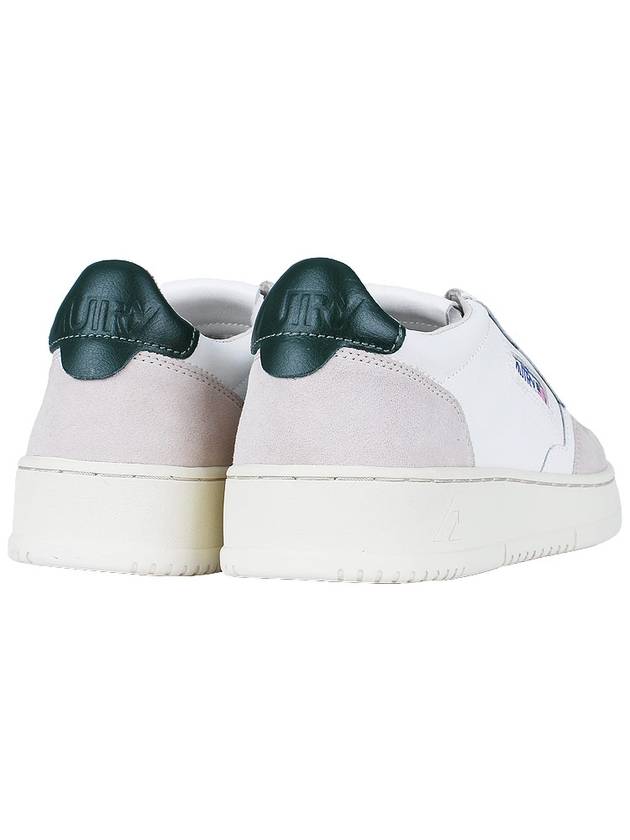 Medalist Leather Suede Green Tab Low Top Sneakers White - AUTRY - BALAAN 6