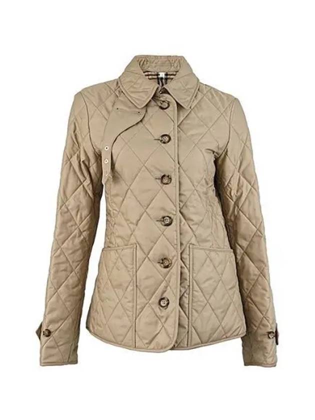 Diamond Quilted Thermoregulated Jacket New Chino Beige - BURBERRY - BALAAN 2