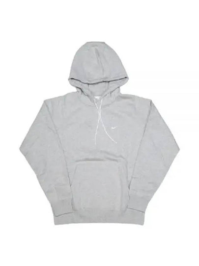 NRG Solo Swoosh Fleece Hoodie Dark Grey Heather - NIKE - BALAAN 2