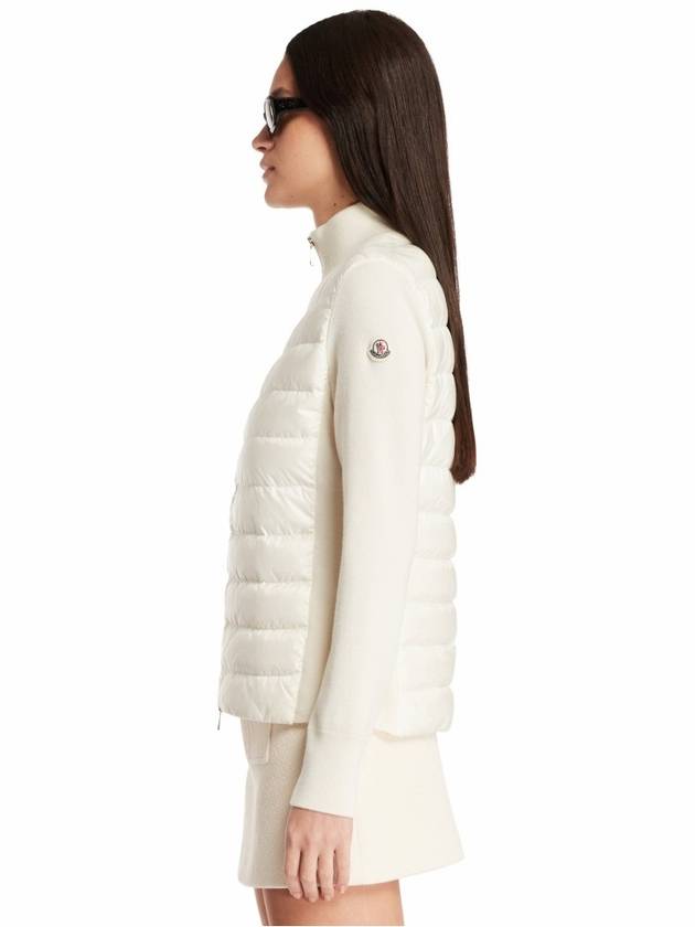 Patch logo padded cardigan jacket white 9b00014 m1131 030 - MONCLER - BALAAN 3