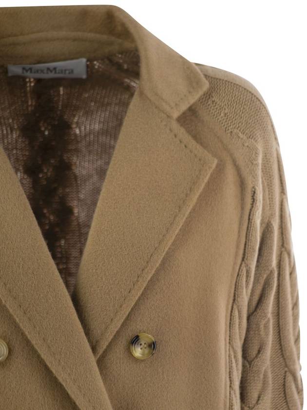 Micio Double-Breasted Long-Sleeve Cardigan Camel - MAX MARA - BALAAN 5