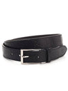 Men's Square Buckle GG Leather Belt Black - GUCCI - BALAAN 1