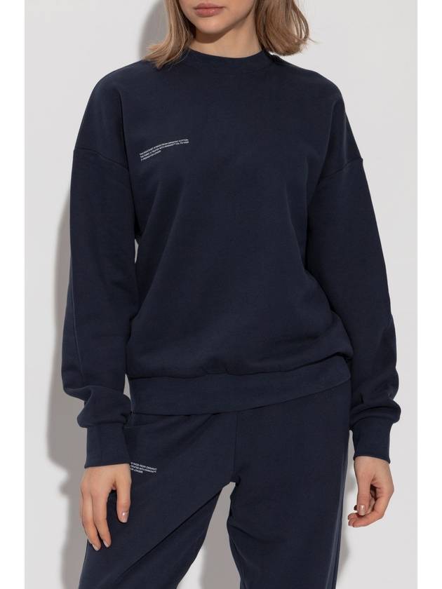 Pangaia Sweatshirt With Logo, Unisex, Navy Blue - PANGAIA - BALAAN 3