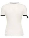 Logo Buckle Short Sleeve T-shirt White - COURREGES - BALAAN 3