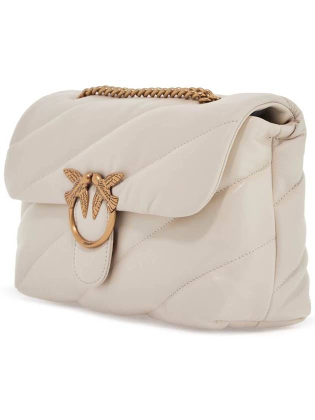 white silk leather shoulder bag with golden chain - PINKO - BALAAN 3