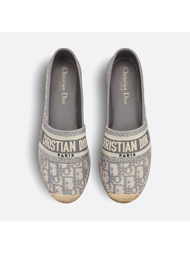 Granville Oblique Embroidered Cotton Espadrilles Grey - DIOR - BALAAN 4