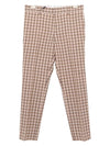 Men's Gingham Check Wool Straight Pants Beige Brown - BURBERRY - BALAAN 1