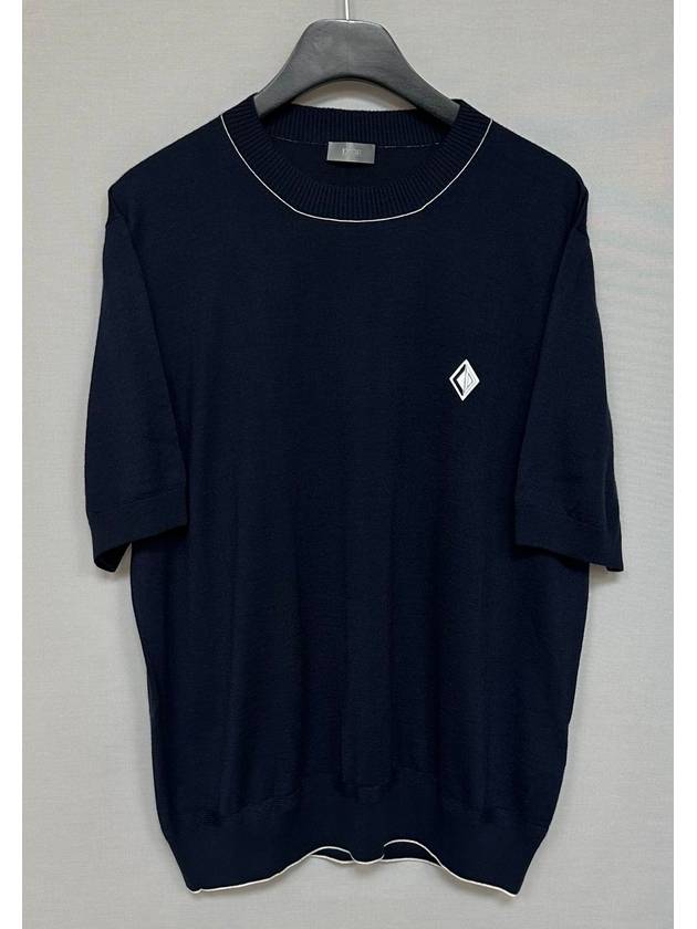 CD DIAMOND logo knit short sleeve tee - DIOR - BALAAN 1