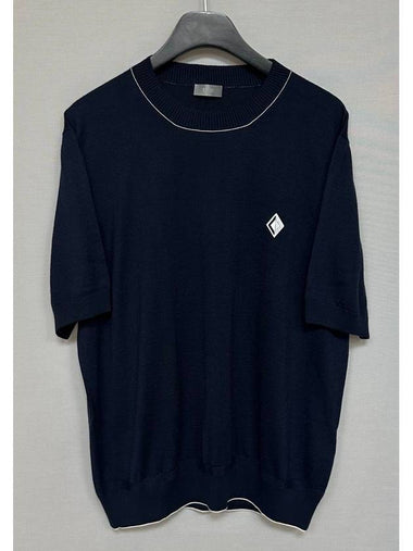 CD DIAMOND logo knit short sleeve tee - DIOR - BALAAN 1