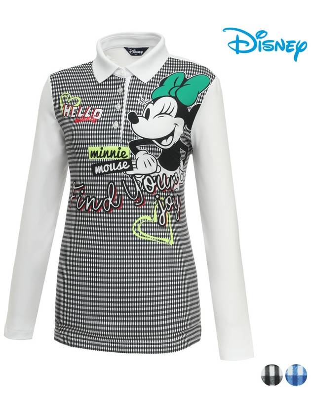 Disney Check Character Long Sleeve Collar T-Shirt DO1LTS005 - DISNEY GOLF - BALAAN 2