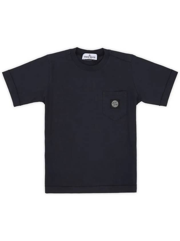 Stone Kids Logo Patch Pocket Short Sleeve Navy 781620347 V0020 - STONE ISLAND - BALAAN 3