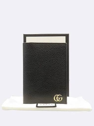 598588 Black leather GG Marmont passport wallet - GUCCI - BALAAN 1