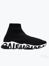 Speedrunner Graffiti Logo Sole High Top Sneakers Black - BALENCIAGA - BALAAN 2