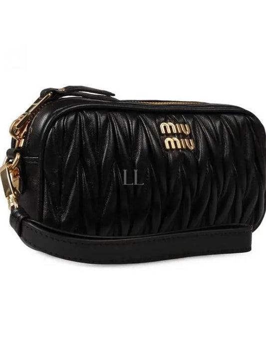 Matelasse Nappa Leather Pouch Bag Black - MIU MIU - BALAAN 2