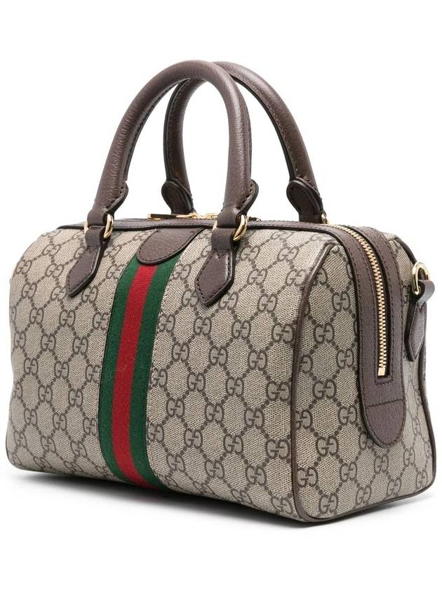 Ophidia GG Small Top Handle Ebony Canvas Brief Cases Beige - GUCCI - BALAAN 3