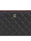 Large Classic Caviar Silver Logo Clutch Bag Black - CHANEL - BALAAN 7