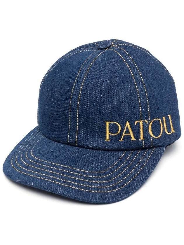 Embroidered Logo Denim Ball Cap Rodeo Blue - PATOU - BALAAN 2