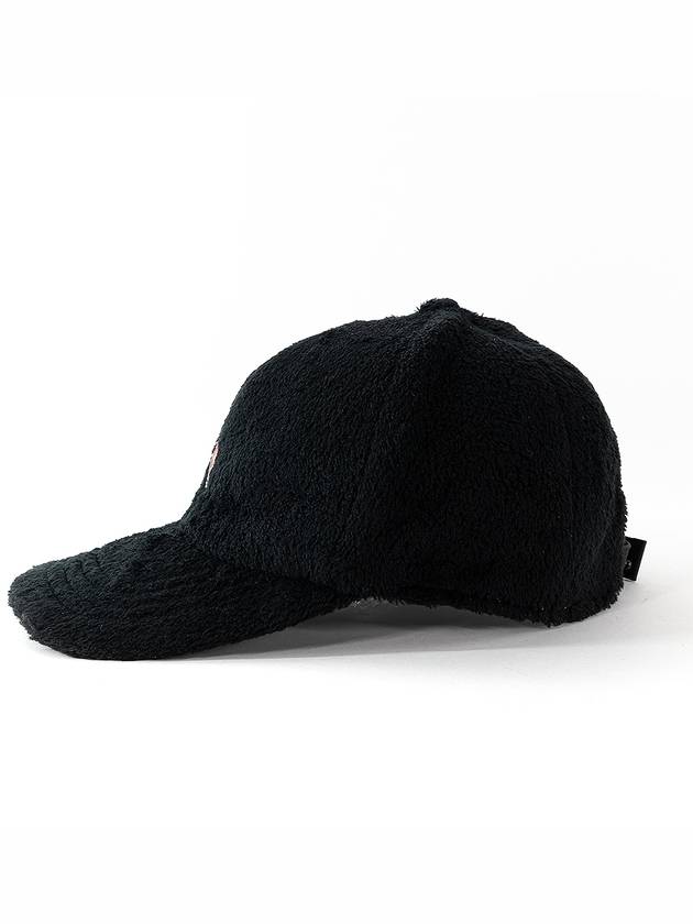 Logo Velvet Fleece Ball Cap Black - MONCLER - BALAAN 4