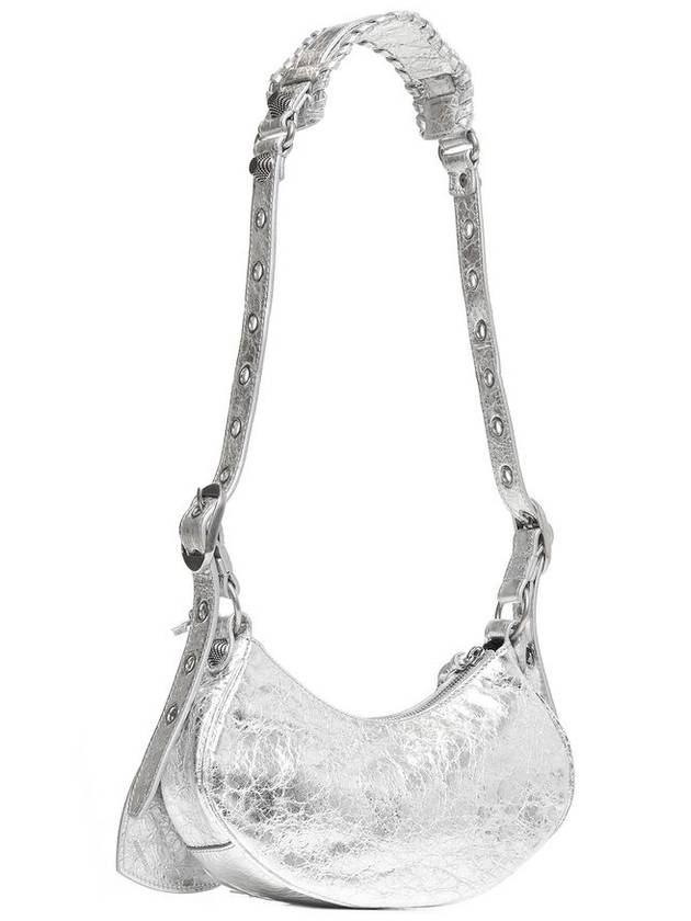 Metallic Le Cagol XS Lambskin Shoulder Bag Silver - BALENCIAGA - BALAAN 7