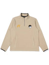 Wiz Collection Wizard Fleece Half Zip T Shirt BEIGE MAN - MALBON GOLF - BALAAN 1