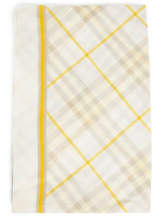 Check Cotton Scarf Wheat - BURBERRY - BALAAN 2