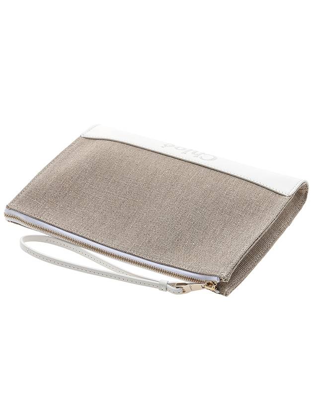 Sense Zipper Clutch Bag Beige White - CHLOE - BALAAN 5