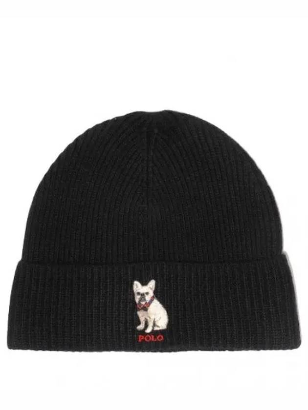 French bulldog embroidered wool beanie - POLO RALPH LAUREN - BALAAN 1