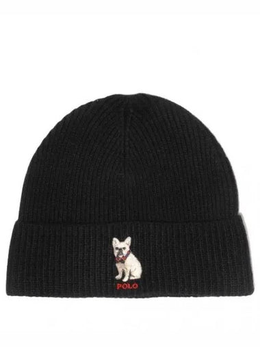 French bulldog embroidered wool beanie - POLO RALPH LAUREN - BALAAN 1