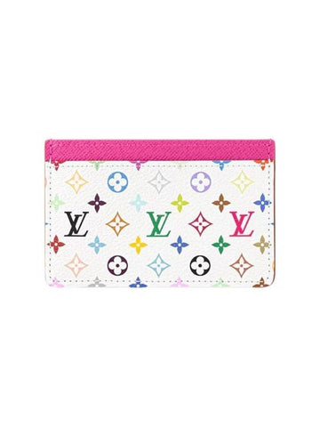 Multicolor Logo Card Wallet White - LOUIS VUITTON - BALAAN 1