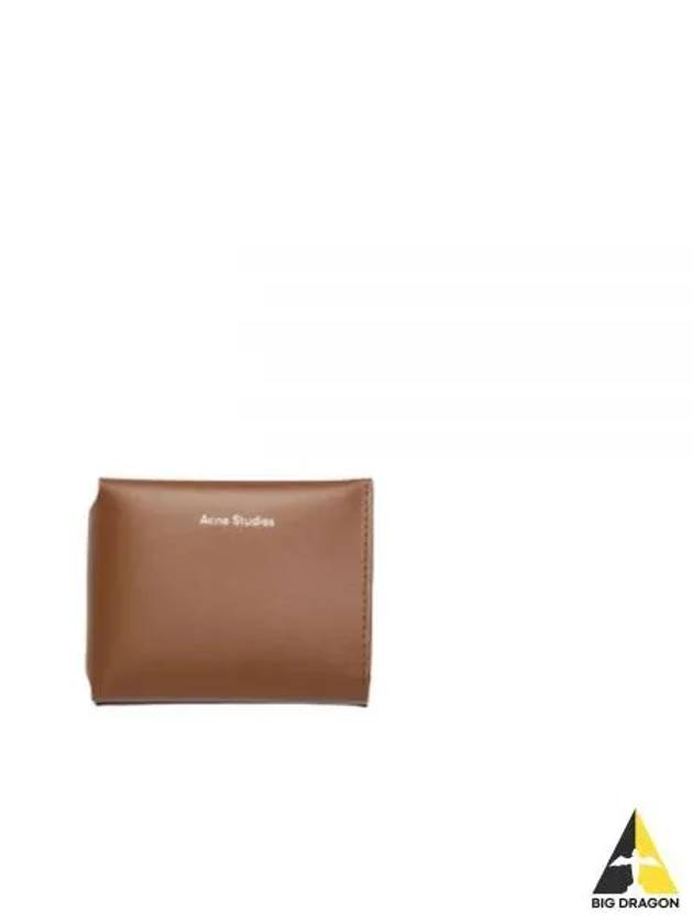 Tri-Fold Logo 3-Fold Card Wallet Camel Brown - ACNE STUDIOS - BALAAN 2